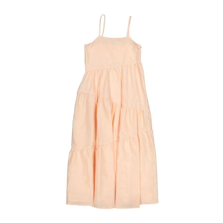 A4 Salmon Maxi Tiered Dress
