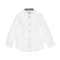Boys and Arrows White With Navy Boxes Collar Shirt