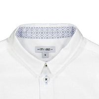 Boys and Arrows White With Blue Mix Design Collar Shirt