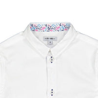 Boys and Arrows White With Multi Leaves Collar Shirt