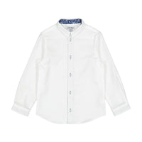 Boys and Arrows White With Snowflake Design Collar Shirt