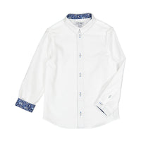 Boys and Arrows White With Snowflake Design Collar Shirt