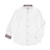 Boys and Arrows White With Red Design Collar Shirt