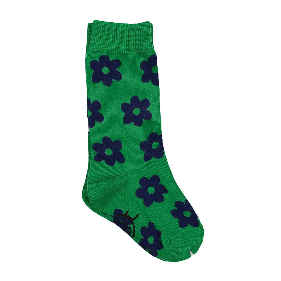 WYNKEN Great Green Navy Flower Sock