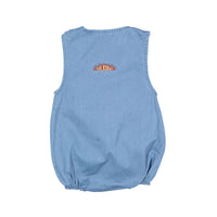 Loud Light Blue Denim Present Romper