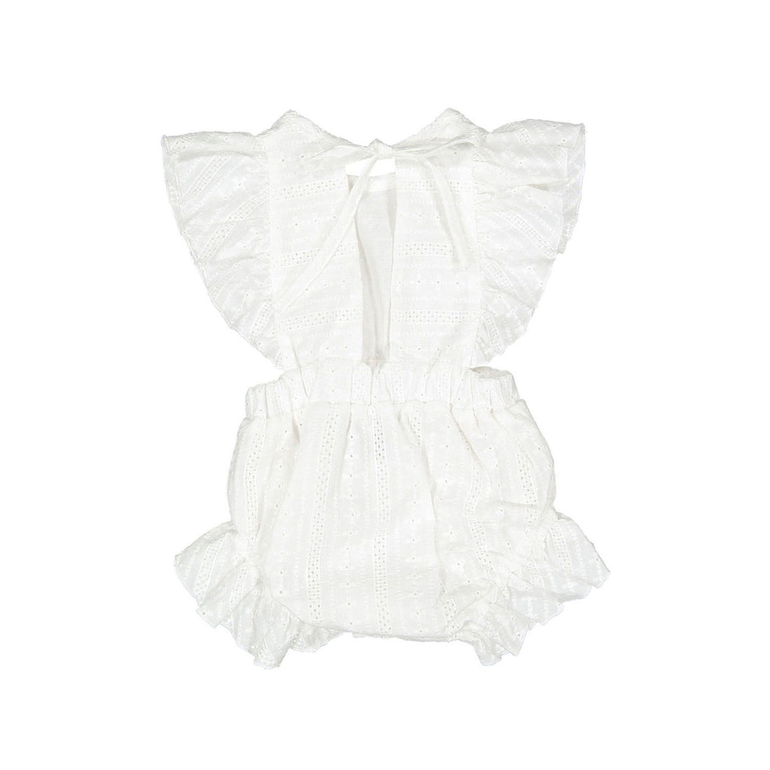 Nueces White Embroidery Mojacar Baby Romper