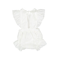 Nueces White Embroidery Mojacar Baby Romper