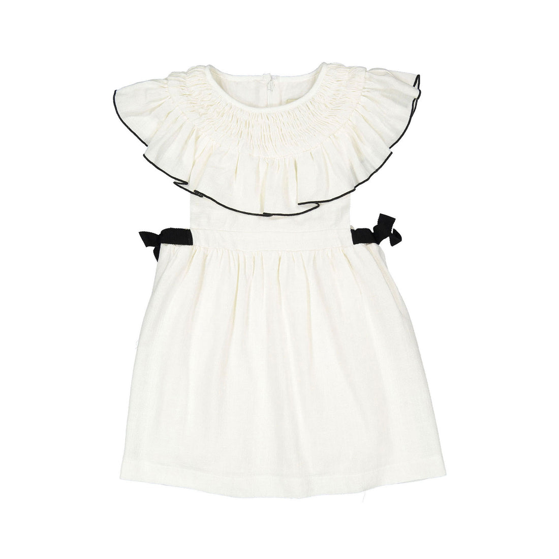 Nueces Off White Manilva Smocked Collar Dress