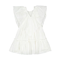 Nueces White Embroidery Vera Midi Dress