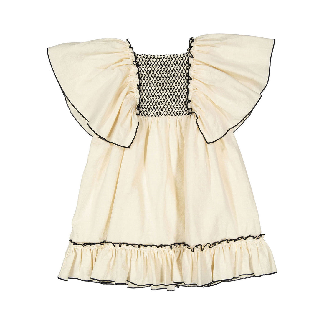 Nueces Ivory Moraira Smocked Dress