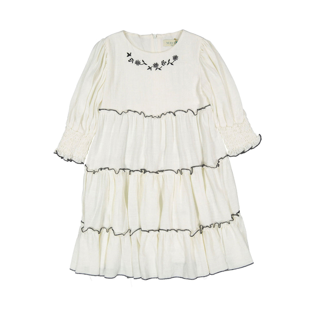 Nueces Off White Tabarca Embroidered Dress