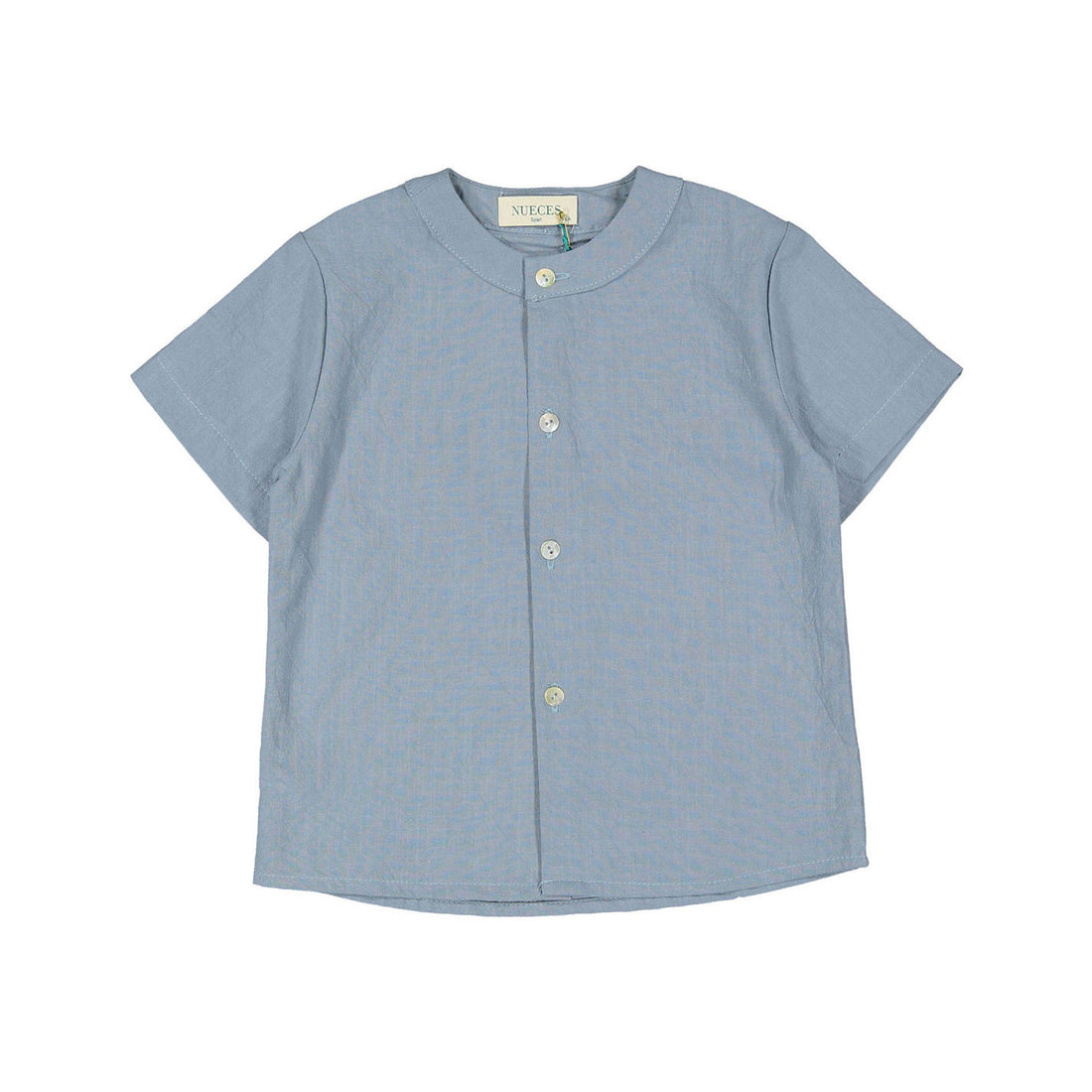 Nueces Dusty Blue Short Sleeve Bagur Shirt