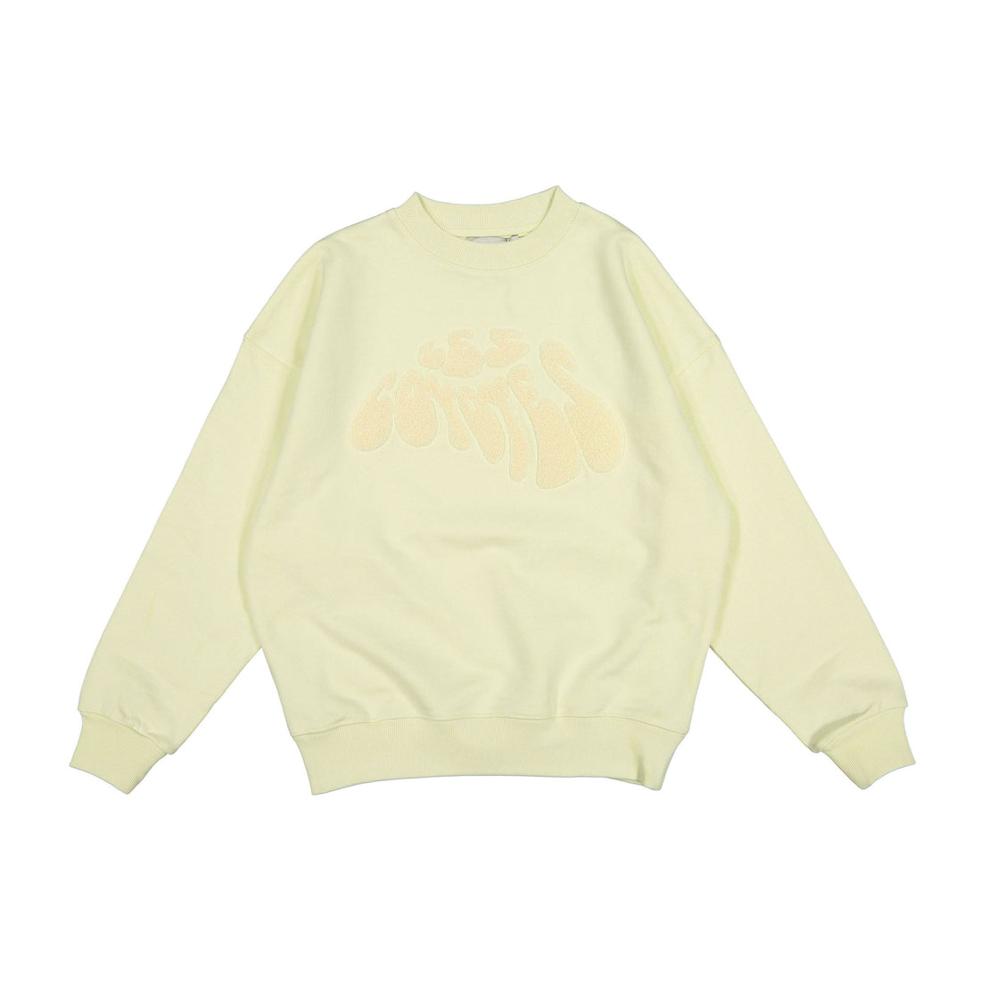 Les Coyotes De Paris Lime Green Retro Towelling Logo Sweatshirt