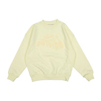Les Coyotes De Paris Lime Green Retro Towelling Logo Sweatshirt
