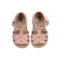 Papanatas Rosa Leather Braided Sandals