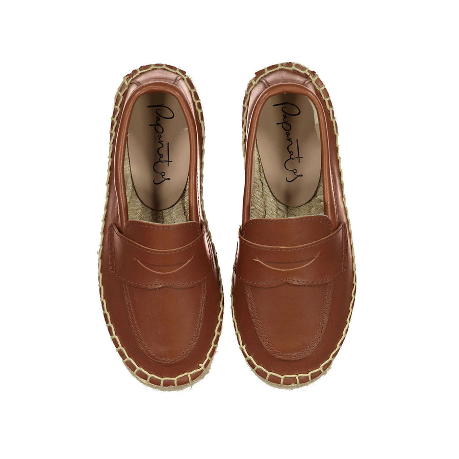 Papanatas Oak Raw Leather Espadrilles