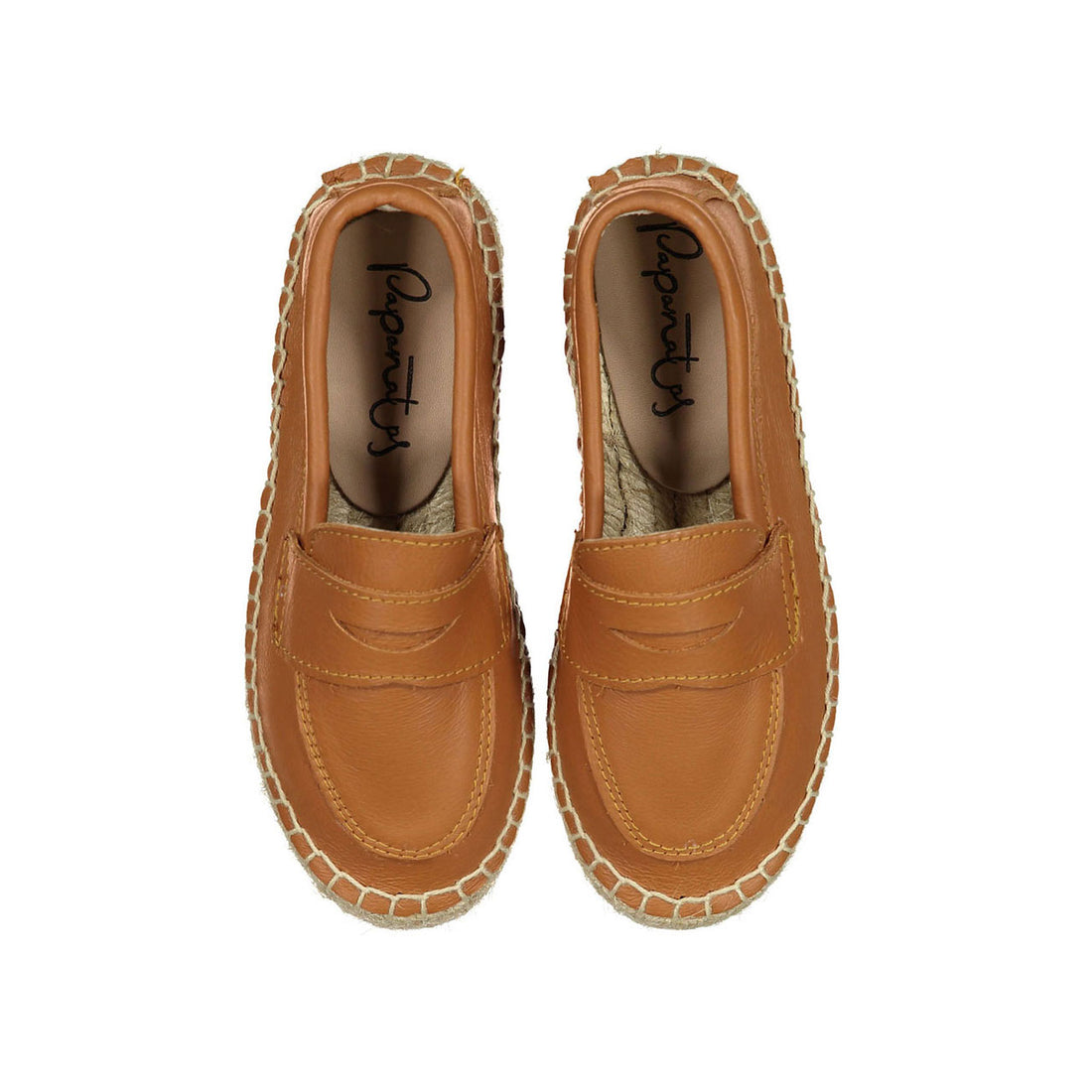 Papanatas Camel Raw Leather Espadrilles