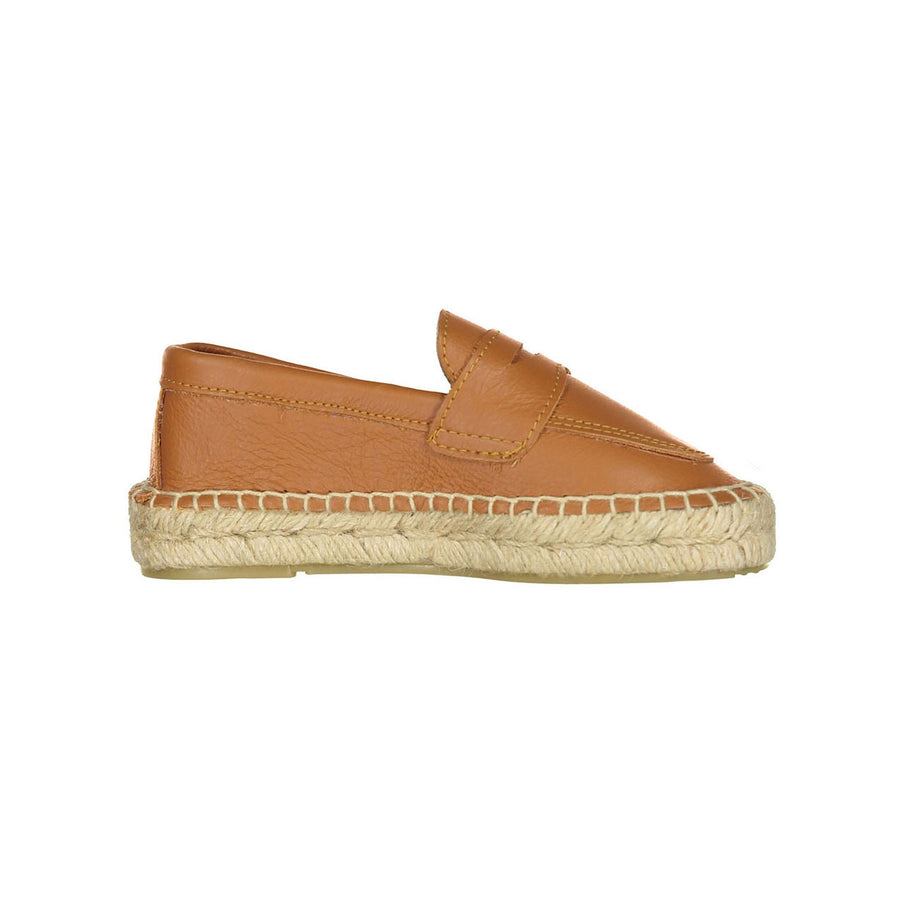 Papanatas Camel Raw Leather Espadrilles
