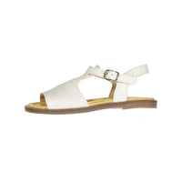 Papanatas Cream Leather Open Back Sandal