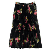 Christina Rohde Black + White Floral Pleated Skirt