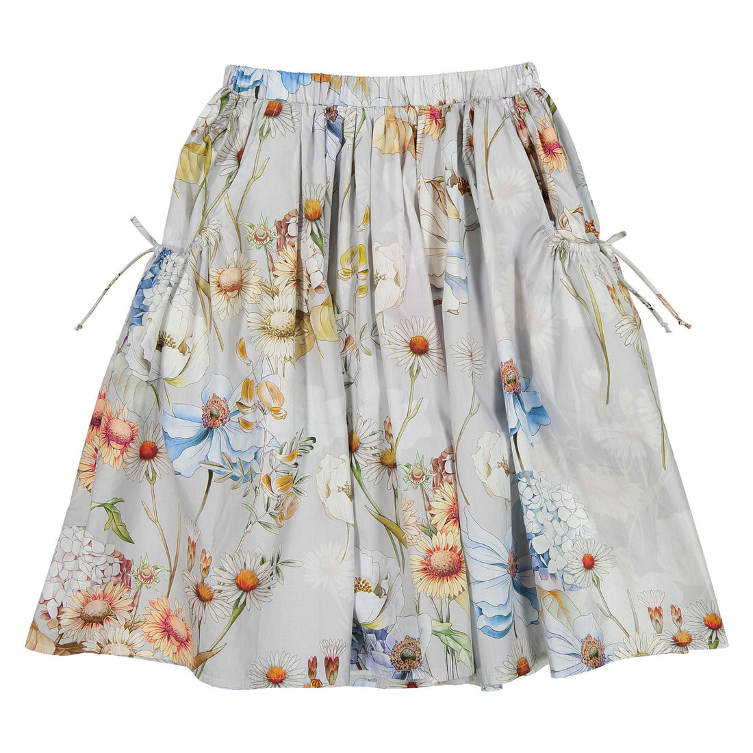 Christina Rohde Light Blue Floral Pocket Skirt