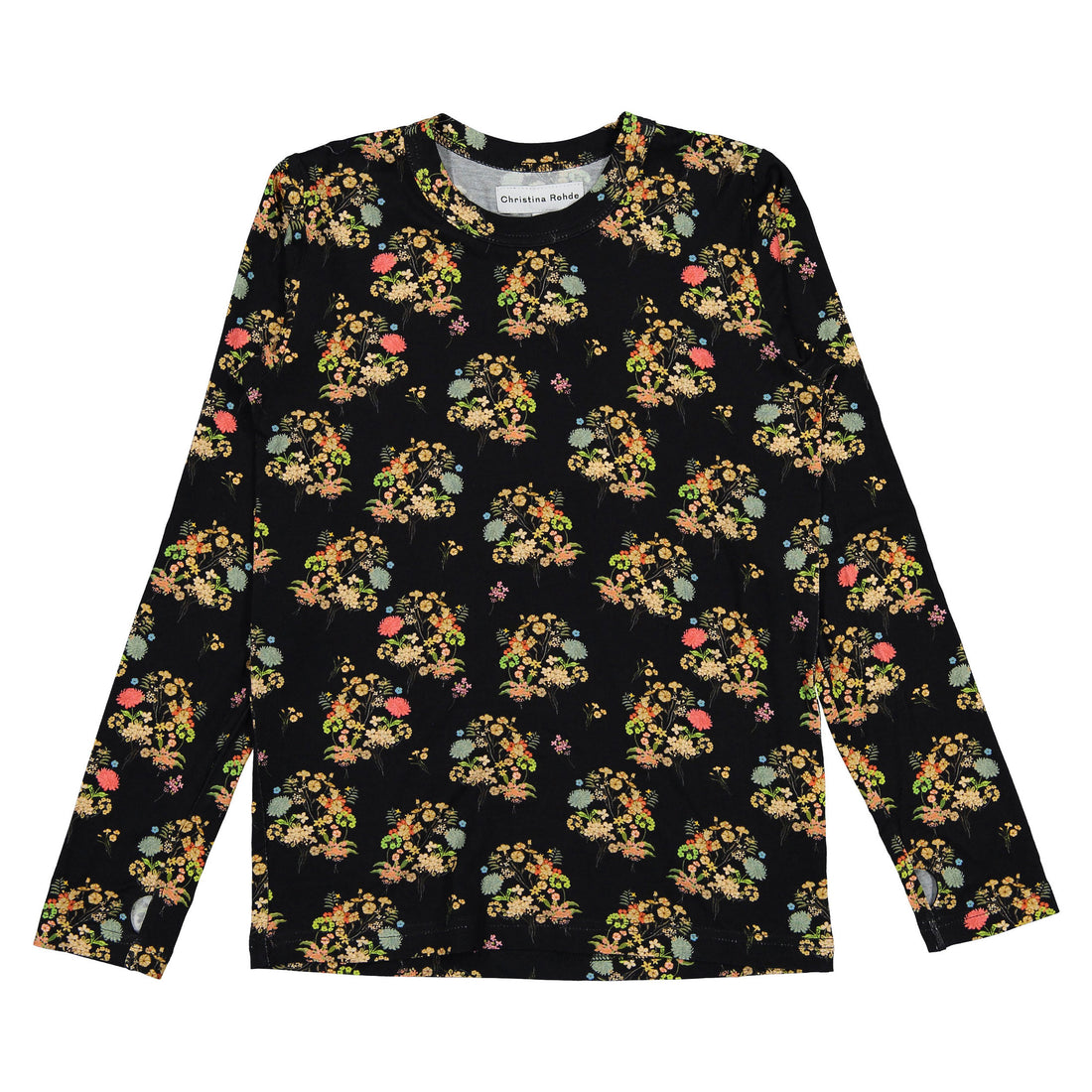 Christina Rohde Black Floral Tee