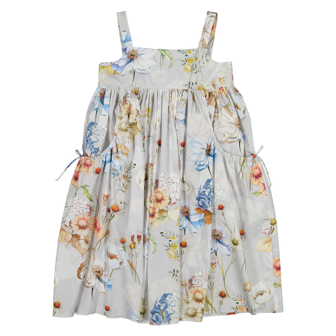 Christina Rohde Light Blue Floral Strap Dress