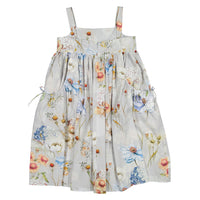 Christina Rohde Light Blue Floral Strap Dress