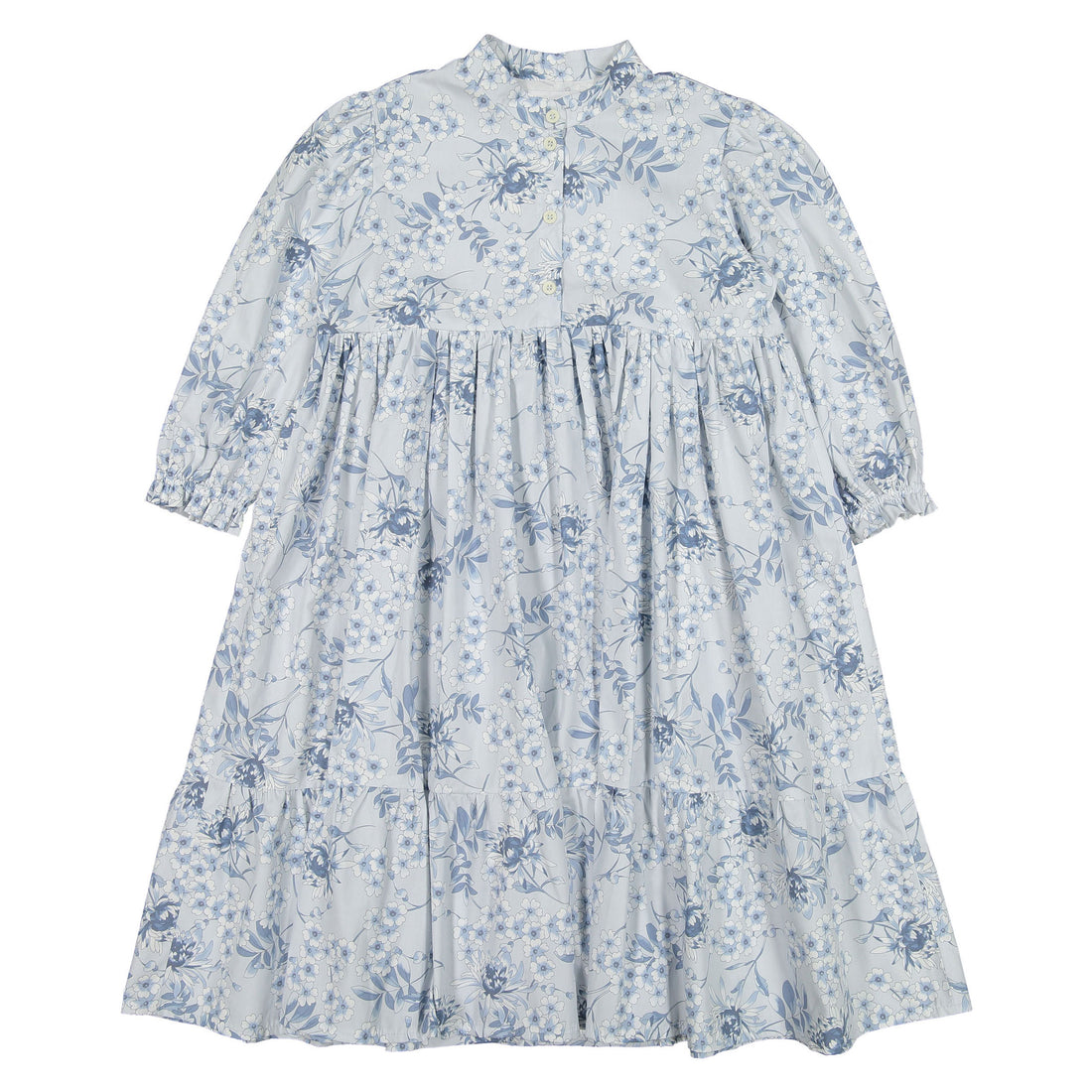 Christina Rohde Light Blue Floral High Waisted Dress – Ladida