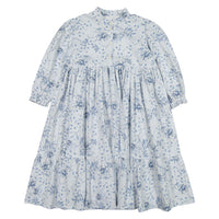 Christina Rohde Light Blue Floral High Waisted Dress