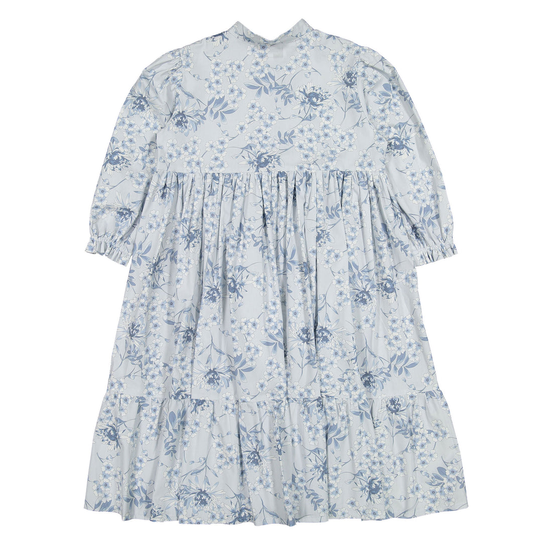 Christina Rohde Light Blue Floral High Waisted Dress