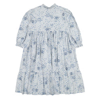 Christina Rohde Light Blue Floral High Waisted Dress