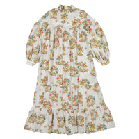 Christina Rohde White Floral Maxi Flow Dress