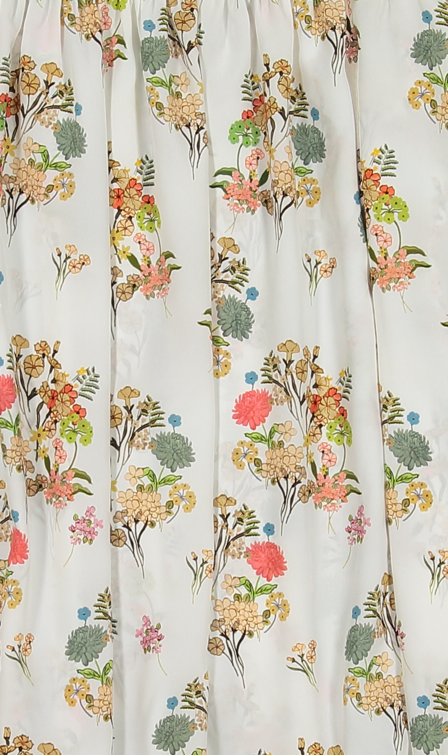 Christina Rohde White Floral Ruffle Skirt