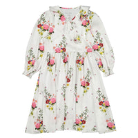Christina Rohde White Floral V-Neck Dress