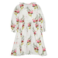 Christina Rohde White Floral V-Neck Dress