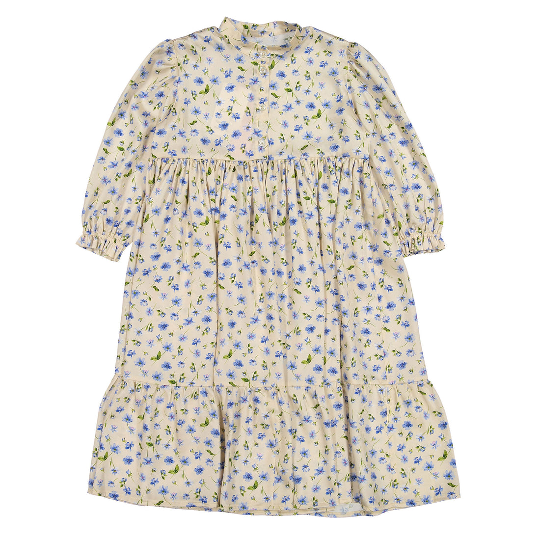 Christina Rohde Ivory Floral High Waisted Dress