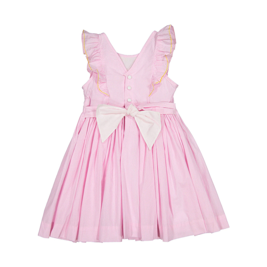 Antoinette Paris Pink Stipe Thalassa Flutter Sleeve Dress