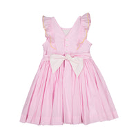Antoinette Paris Pink Stipe Thalassa Flutter Sleeve Dress