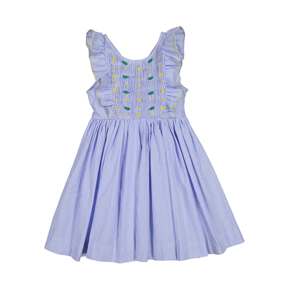 Antoinette Paris Blue Stipe Thalassa Flutter Sleeve Dress