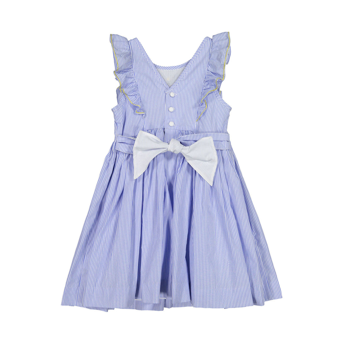 Antoinette Paris Blue Stipe Thalassa Flutter Sleeve Dress