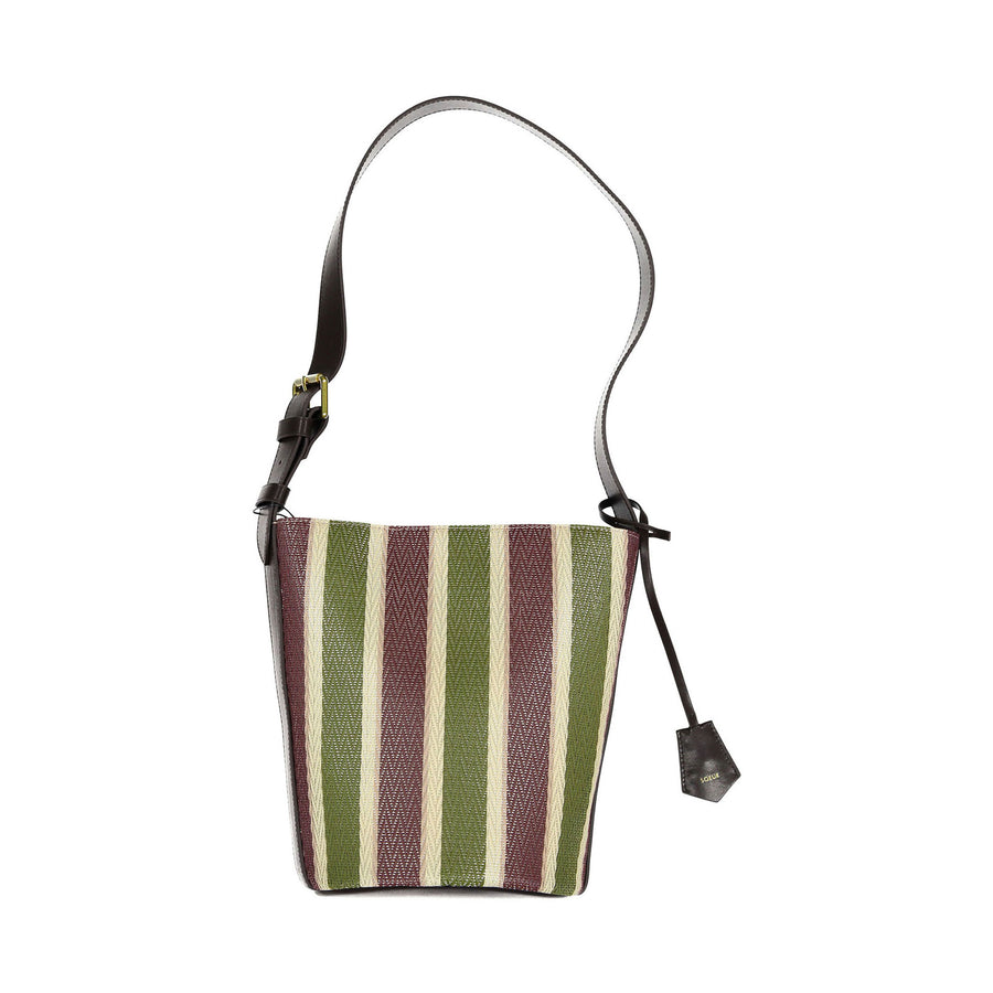 Soeur Khaki/Prune Stripe Saul Mini Bag