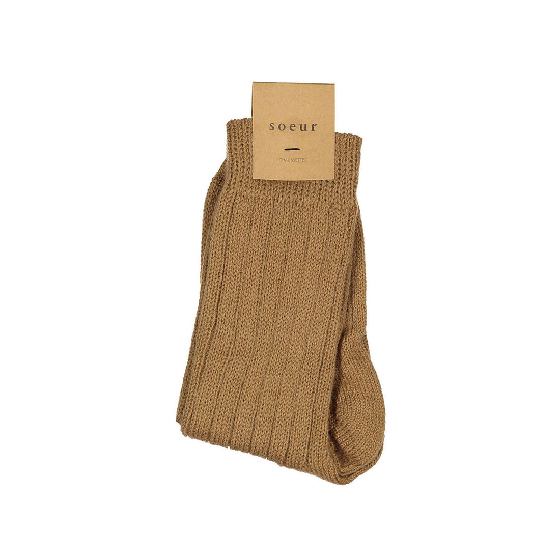 Soeur Hazelnut Ribbed Sock