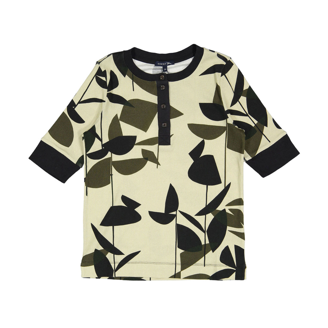 Soeur Dark Green/Beige Monalisa Top