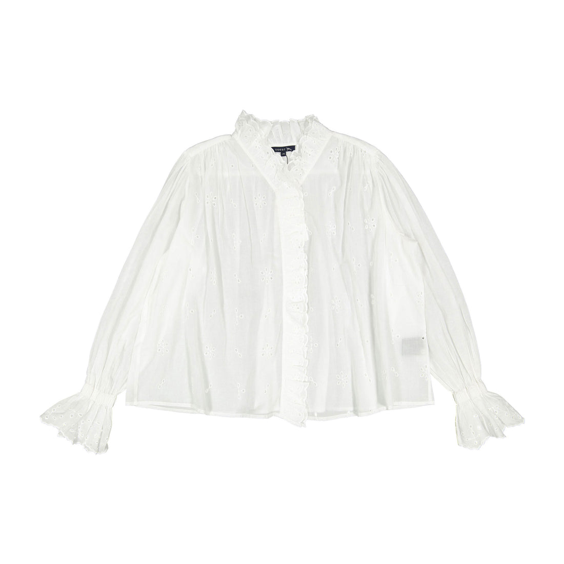 Soeur White Daisya Ruffle Blouses