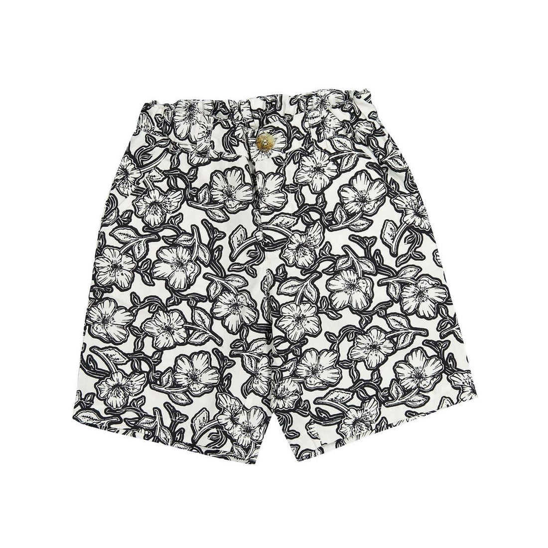Bonpoint Black Flowers Clovis Baby Shorts