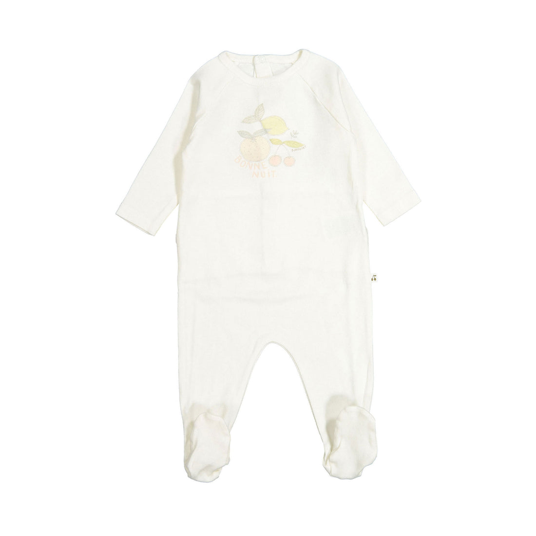 Bonpoint Milk White Fruits Footie