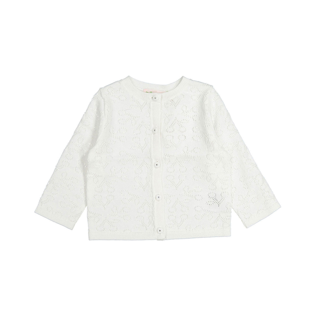 Bonpoint Ecru Openwork Clayel Baby Cardigan