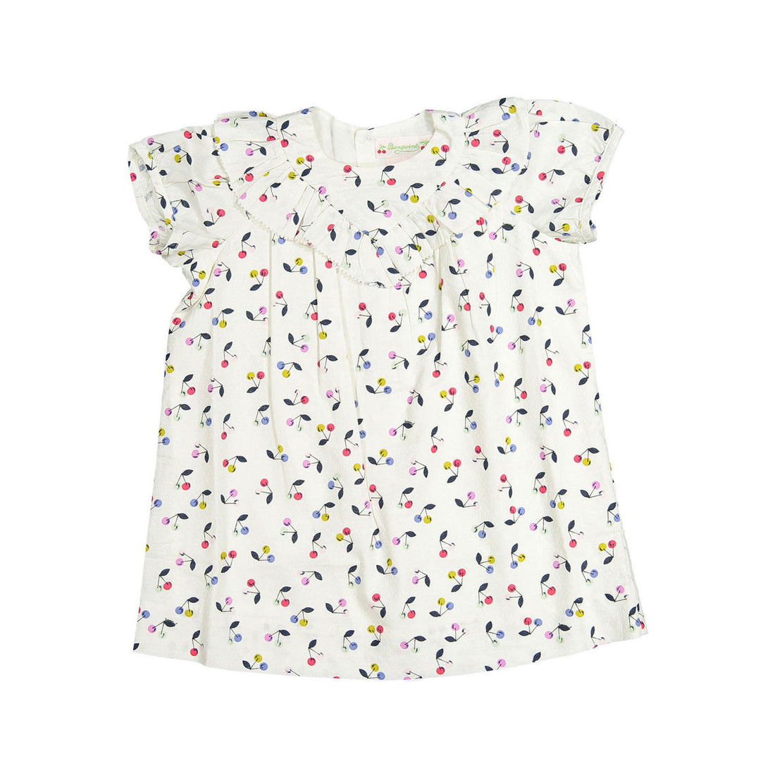 Bonpoint Multi Cherries Falbali Baby Dress