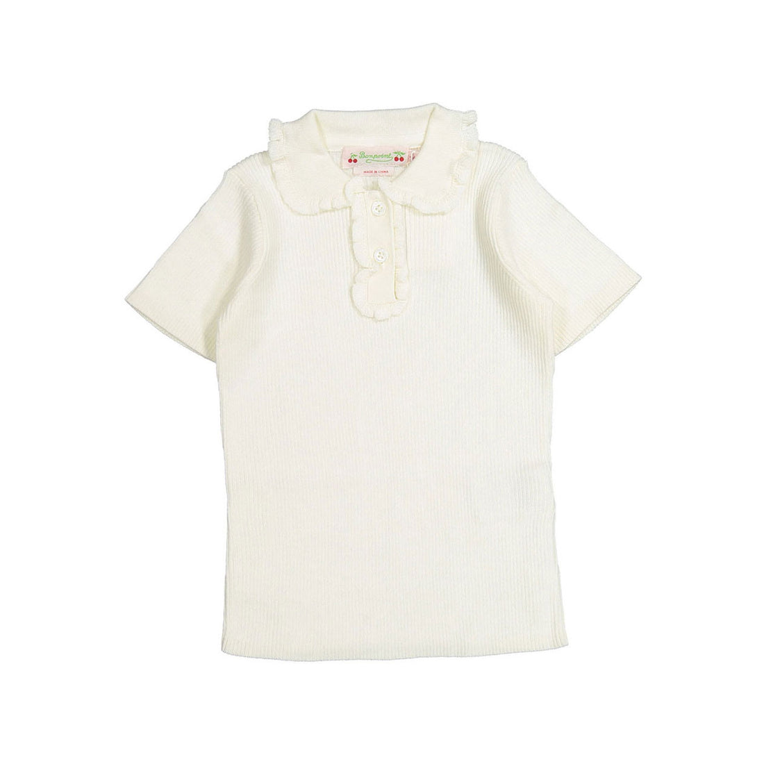 Bonpoint Ecru Anyssa Polo Sweater